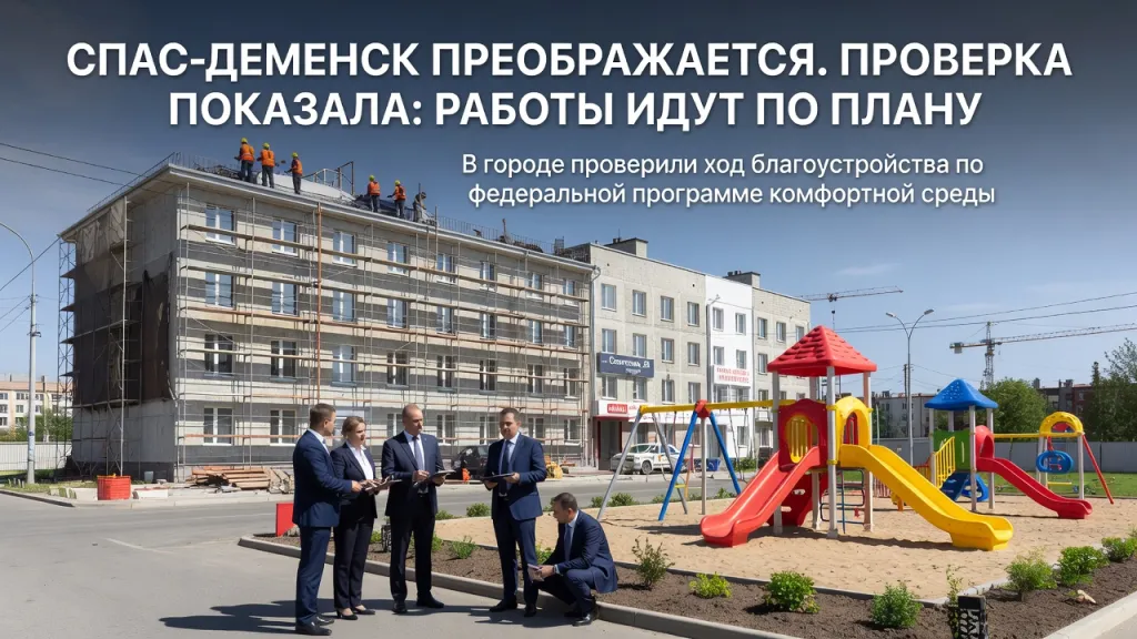 Спас-Деменск преображается. Проверка показала: работы идут по плану
